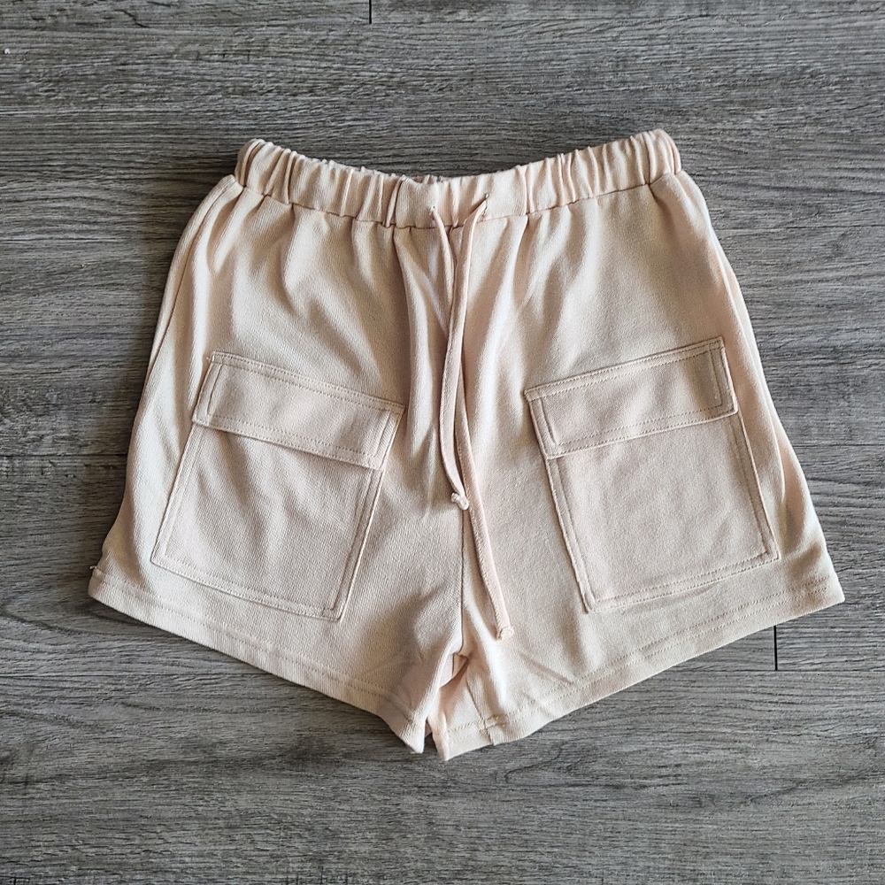 Women's Lounge Shorts, Beige Shorts, Baggy Shorts, Lounging Shorts